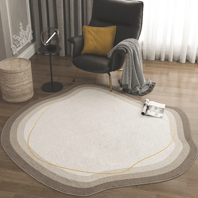 ROOMLOOM – Alfombra moderna suave de poliéster con un discreto patrón geométrico Cozey Maison
