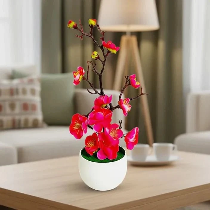 WOHNBLÜTE – Elegantes flores artificiales de ciruelo para decoración de interiores con estilo Bonsai Cozey Maison