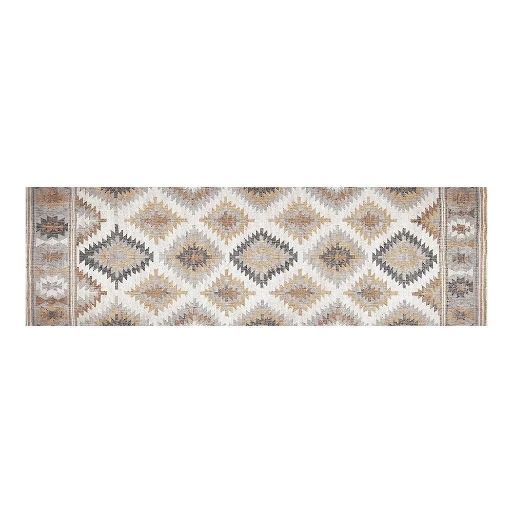 ALFOMBRA VINÍLICA ESTAMPADA KILIM GRISES, 60 x 200 cm CROMA COLLECTION