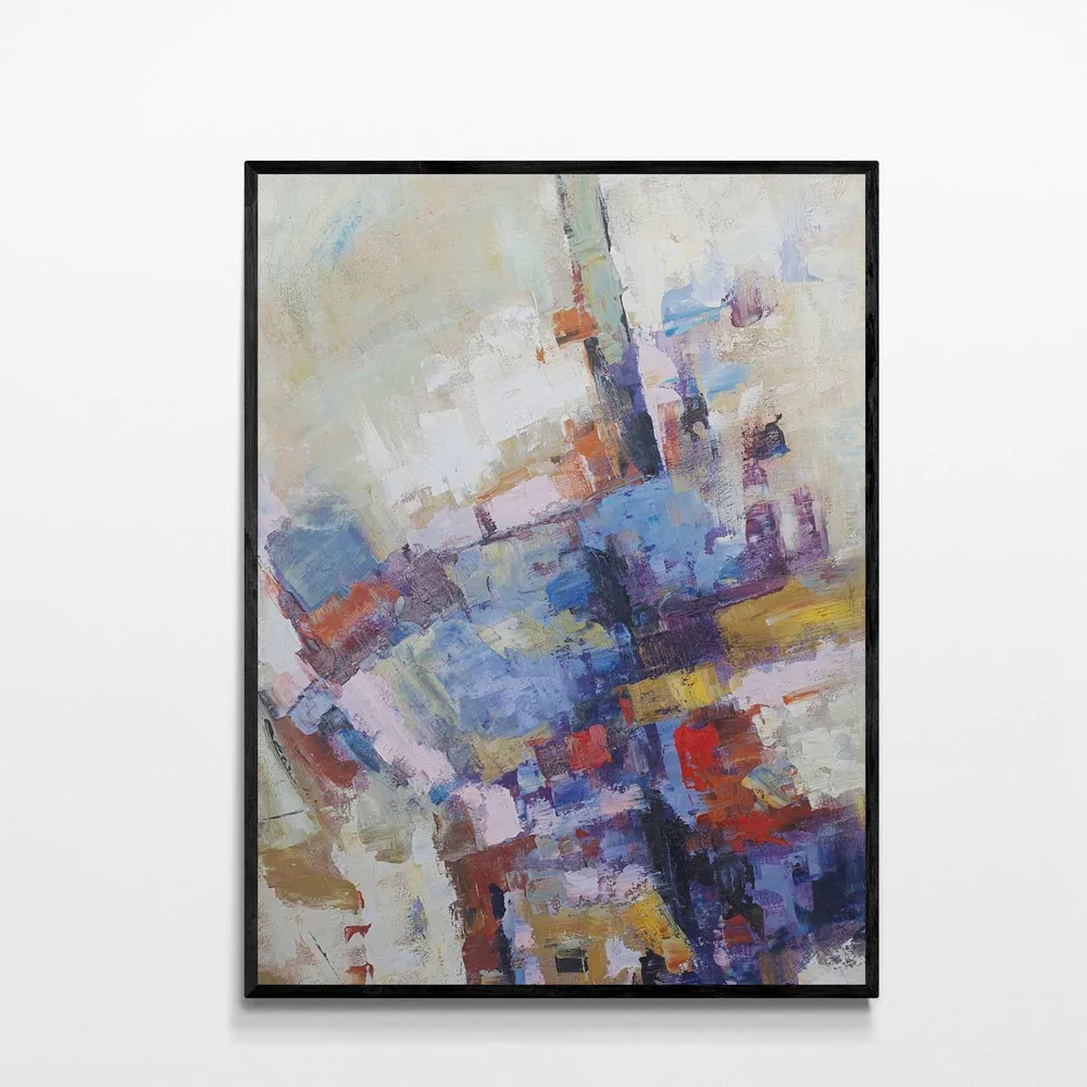 Cuadro Abstracto Gema al Óleo 90x120 cm – Pintado Mano
