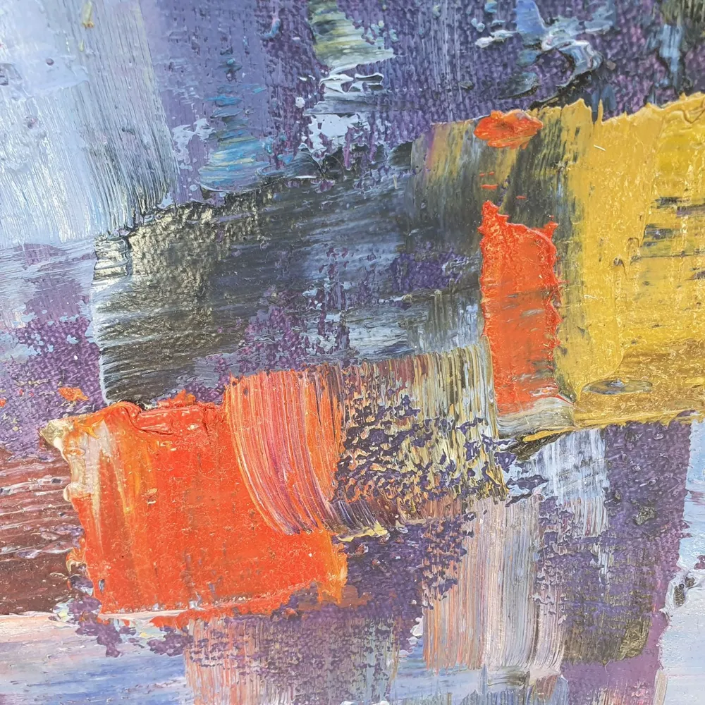Cuadro Abstracto Gema al Óleo 90x120 cm – Pintado Mano
