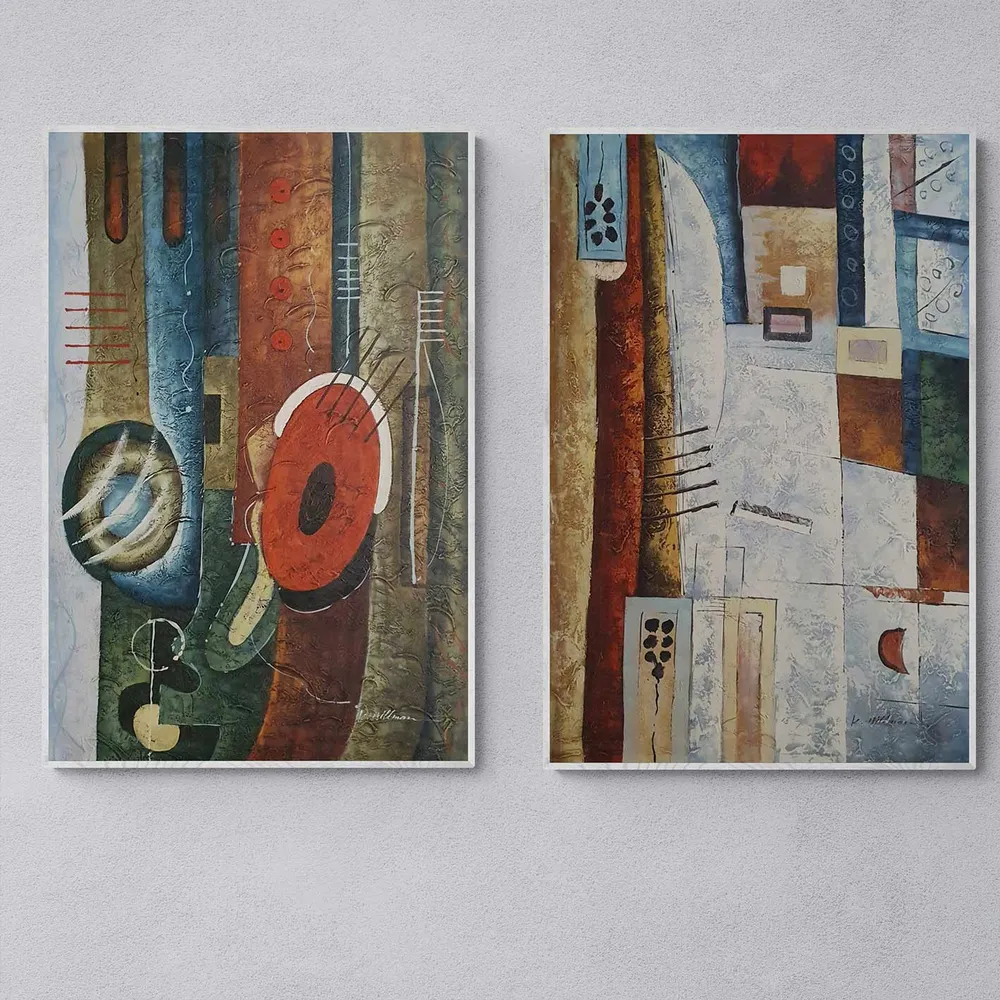 Cuadro Díptico Abstracto Jazz 60x90 cm [2 piezas]