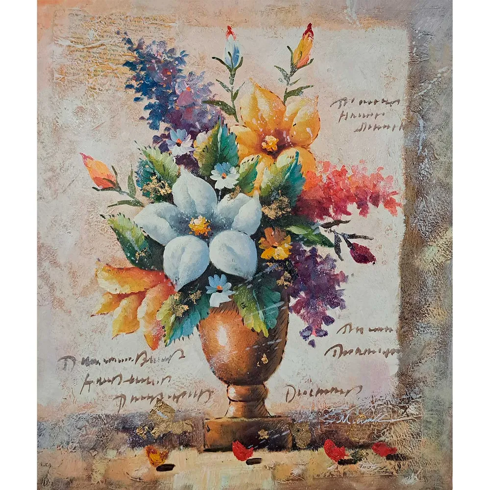Cuadro Jarrón Letras 50x60 cm