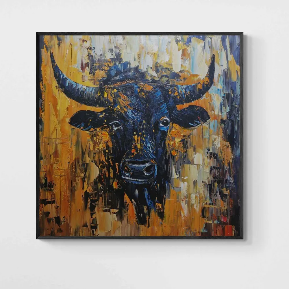 Cuadro óleo El Alma del Toro 100x100 cm