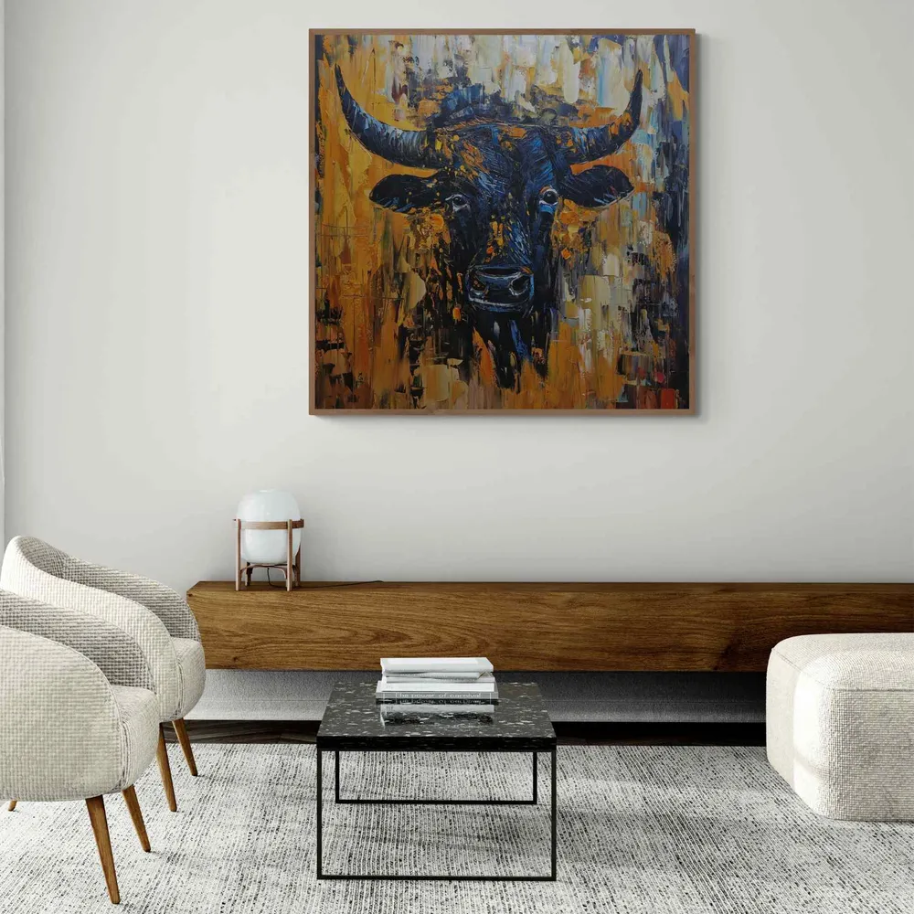 Cuadro óleo El Alma del Toro 100x100 cm
