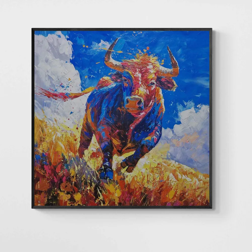 Cuadro óleo Fuerza en Colores 100x100 cm