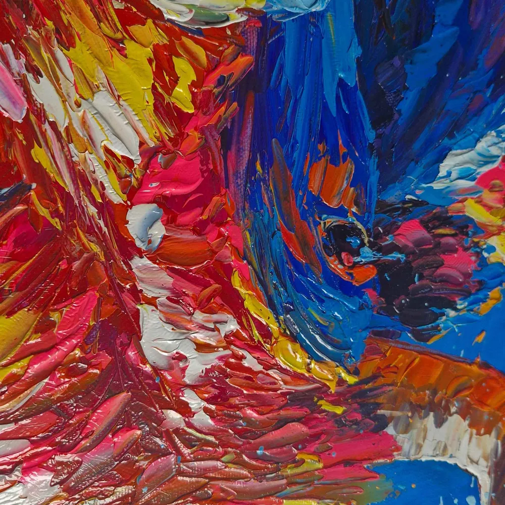 Cuadro óleo Fuerza en Colores 100x100 cm