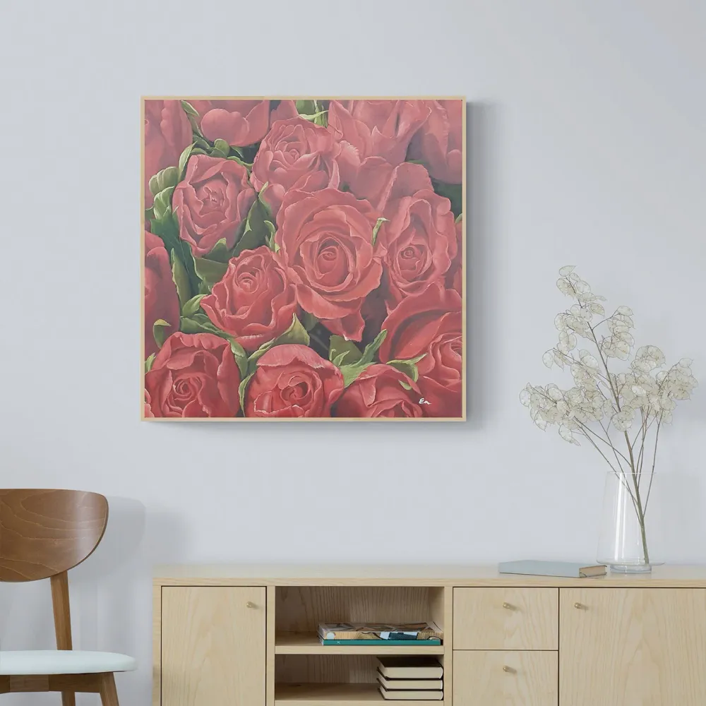 Cuadro Rosas Óleo