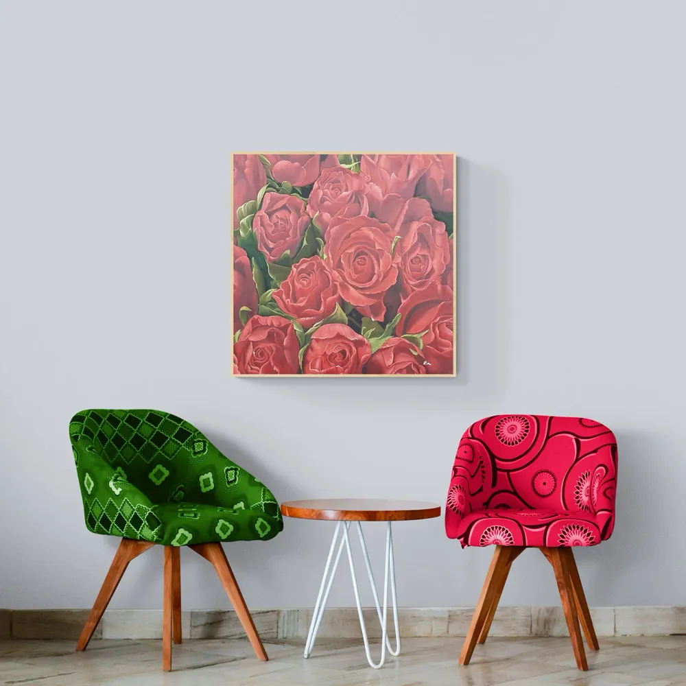 Cuadro Rosas Óleo