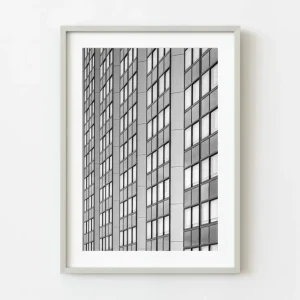 Patrones abstractos emergen en las ventanas de un edificio de oficinas | Edición limitada de 10 Dan Kosmayer Photography