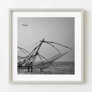 Redes de pesca antiguas al atardecer Kochi India | Edición limitada de 10 Dan Kosmayer Photography