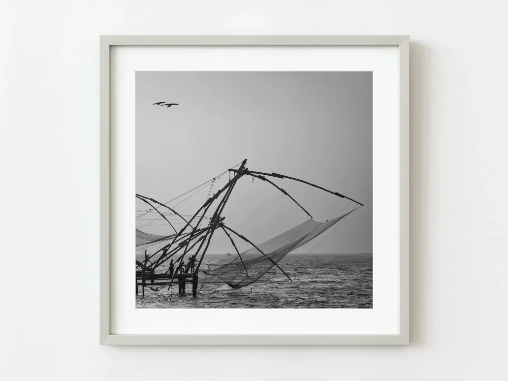 Redes de pesca antiguas al atardecer Kochi India | Edición limitada de 10 Dan Kosmayer Photography