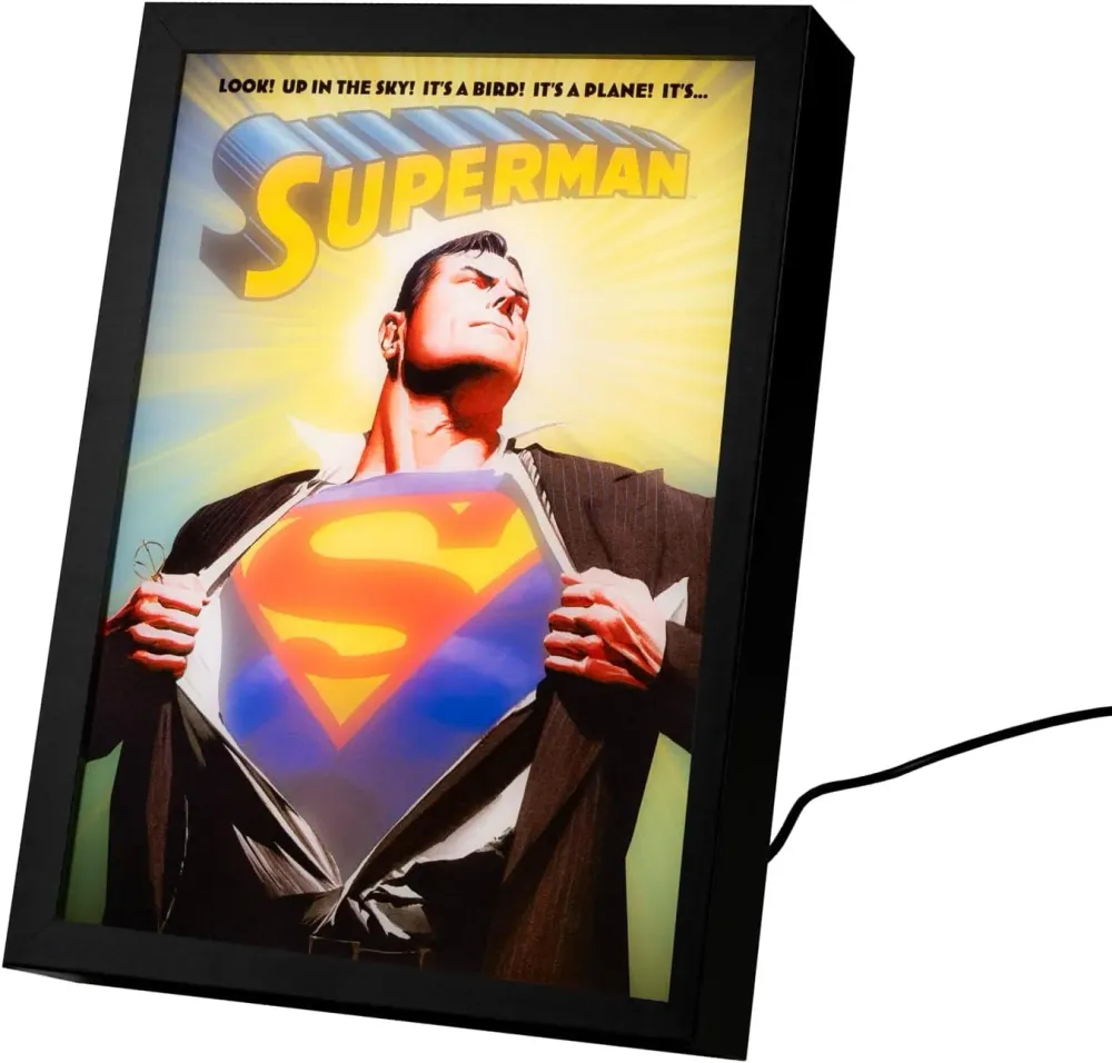 Superman Imagen LED Mágica con Marco - Decoración DC Comics