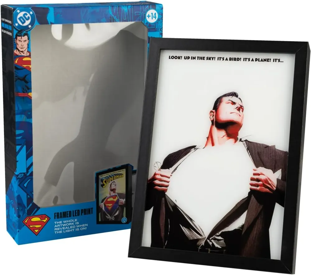 Superman Imagen LED Mágica con Marco - Decoración DC Comics