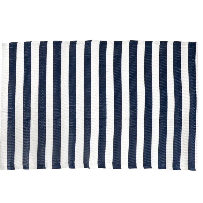 ALFOMBRA EXTERIOR 180X270 RAYAS AZUL DCASA