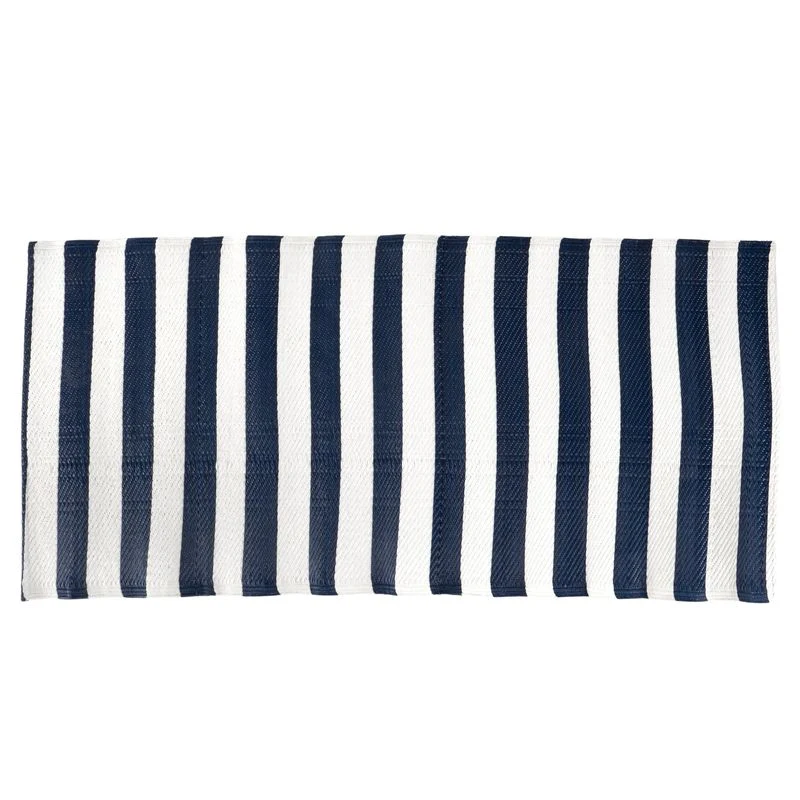 ALFOMBRA EXTERIOR 80X150 RAYAS AZUL DCASA