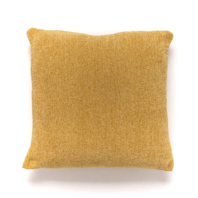 COJIN 45X45 CHENILLA MOSTAZA DCASA