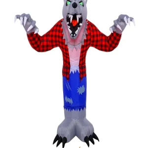 Deco Hombre Lobo Inflable Led 180 Cm