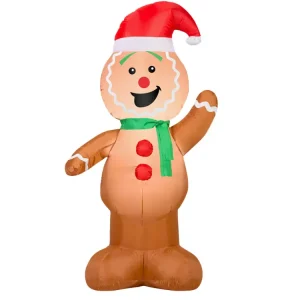 Deco Inflable Navidad Hombre Jengibre Led 180 Cm