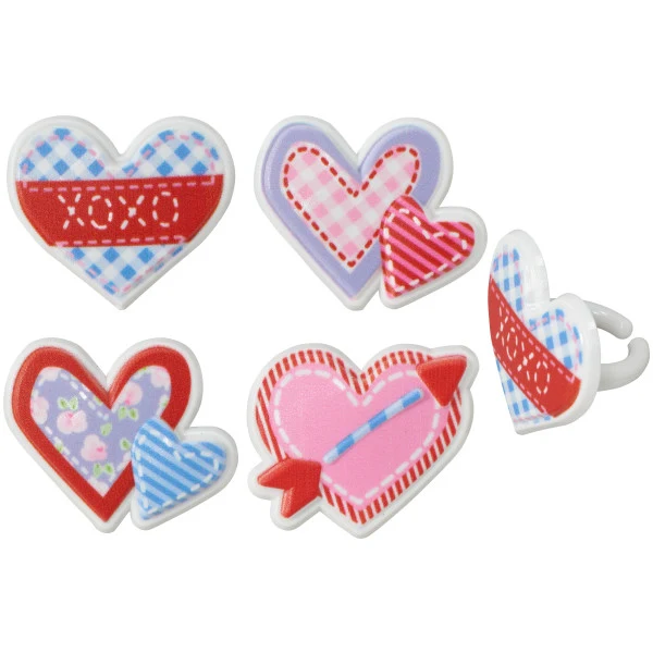 Anillos para cupcakes con la cruz de mi corazón Decopac