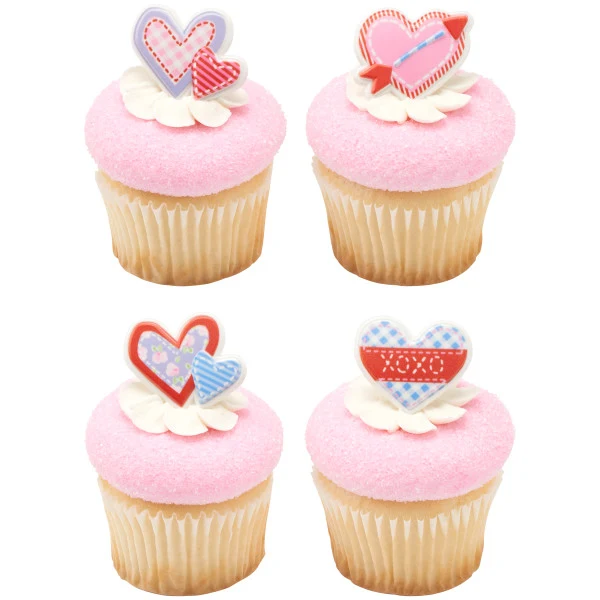 Anillos para cupcakes con la cruz de mi corazón Decopac