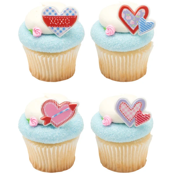 Anillos para cupcakes con la cruz de mi corazón Decopac
