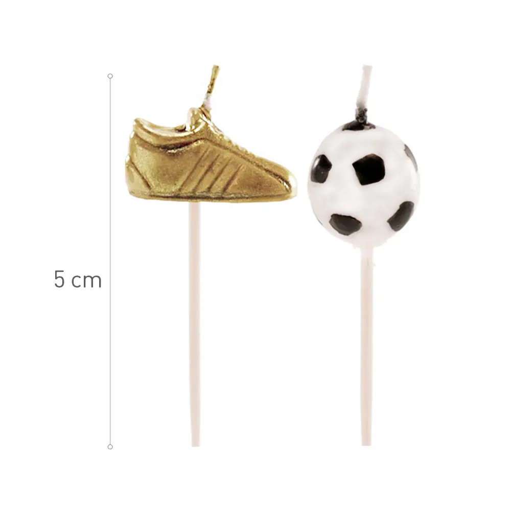 VELAS TARTA BALÓN Y BOTA DE FÚTBOL Dekora