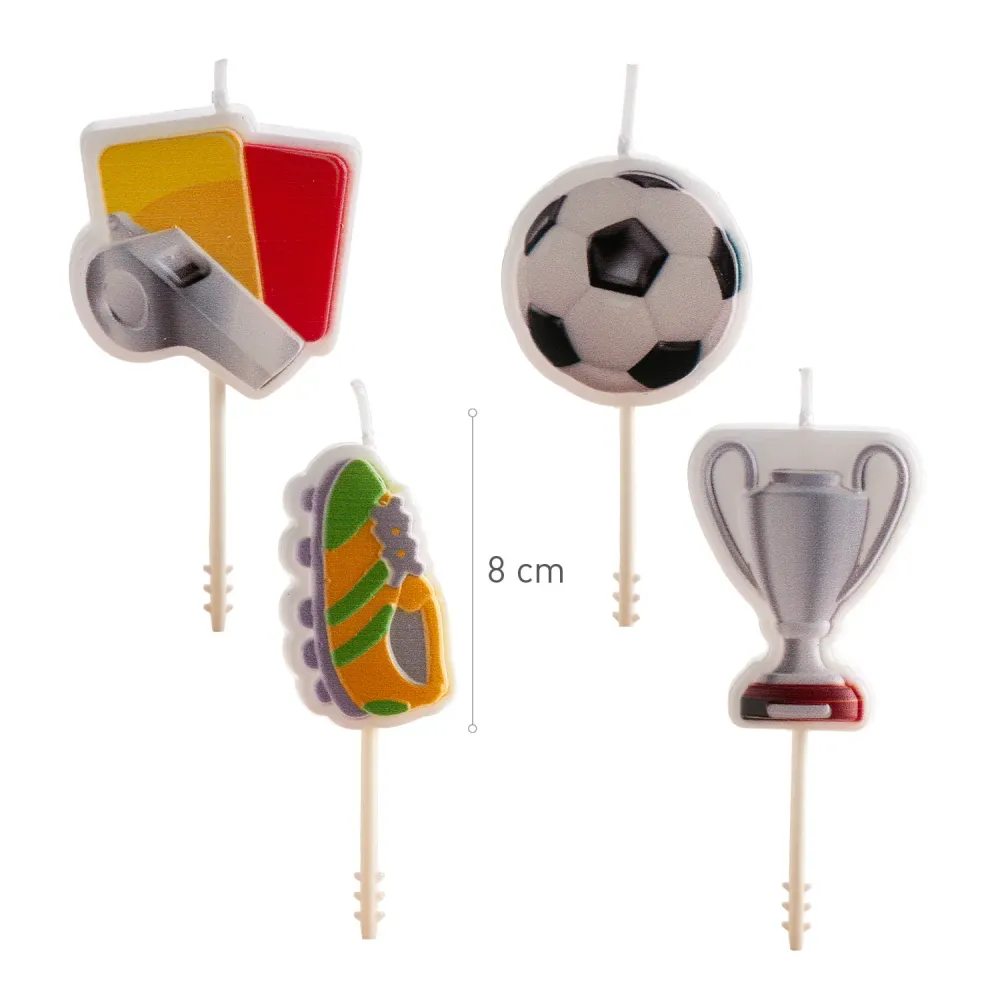 VELAS TARTA CUMPLEAÑOS FÚTBOL 4UD Dekora
