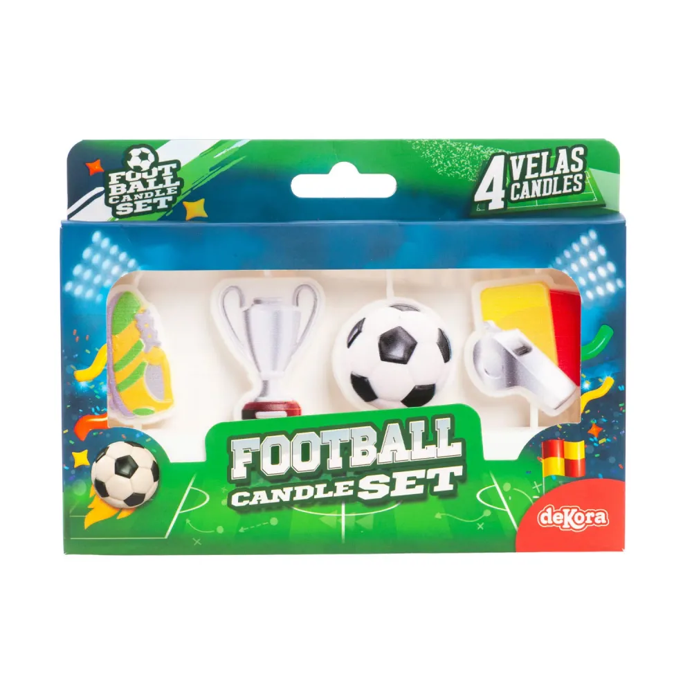 VELAS TARTA CUMPLEAÑOS FÚTBOL 4UD Dekora
