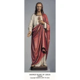 Estatua del Sagrado Corazón de Jesús Madera Demetz