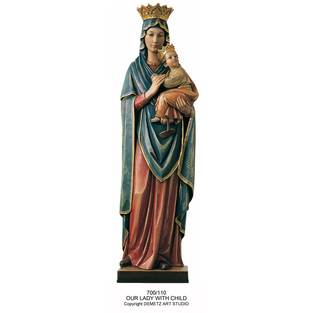 Estatua de Nuestra Señora del Perpetuo Socorro Madera Demetz