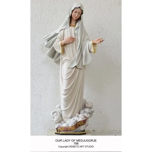 Estatua de Nuestra Señora de Medjugorje Madera Demetz