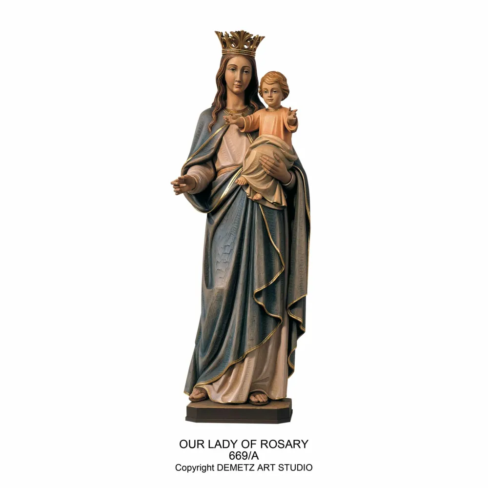 Estatua de Nuestra Señora Reina del Cielo Madera Demetz