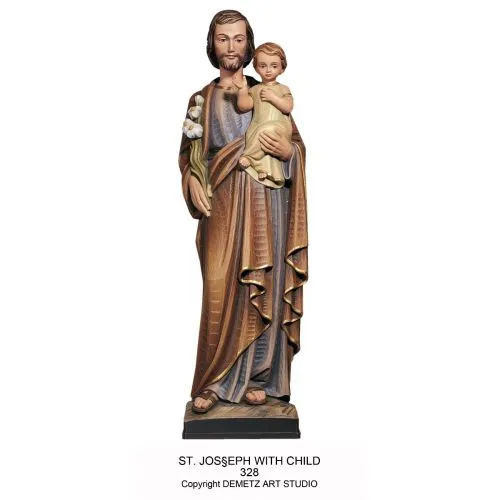 Estatua de San José con el Niño Madera Demetz