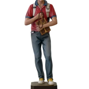 Estatua tallada en madera de Carlo Acutis 48 Demetz
