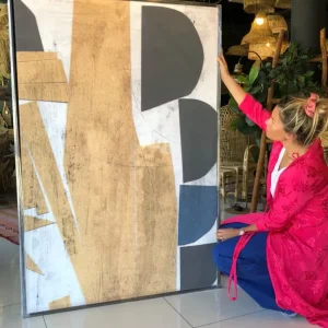 CANVAS COCODRILO AMARILLO depareddeco