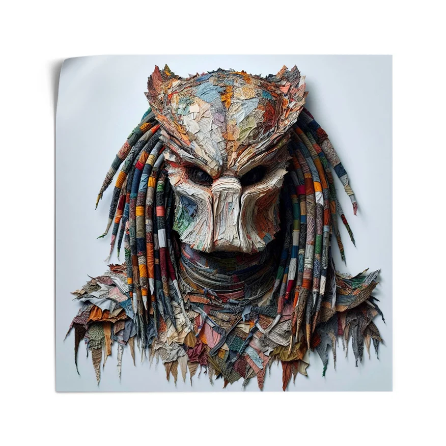 Depredador Frente Tela Colores Poster