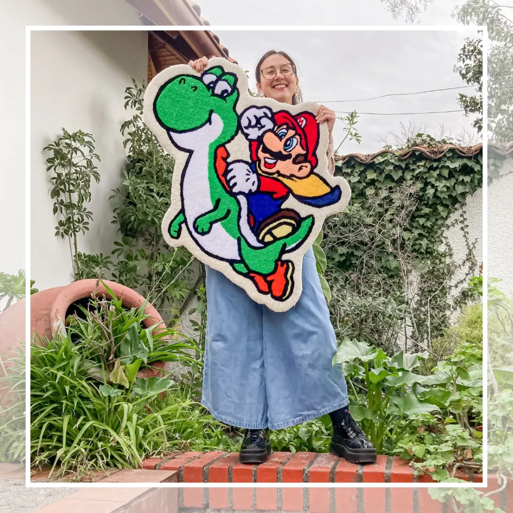 Alfombra Mario y Yoshi Depto Textil