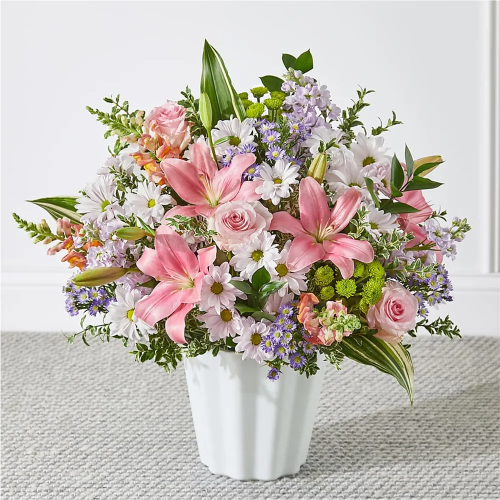 Cesta de suelo de abundante compasión Deux Gars Des Fleurs
