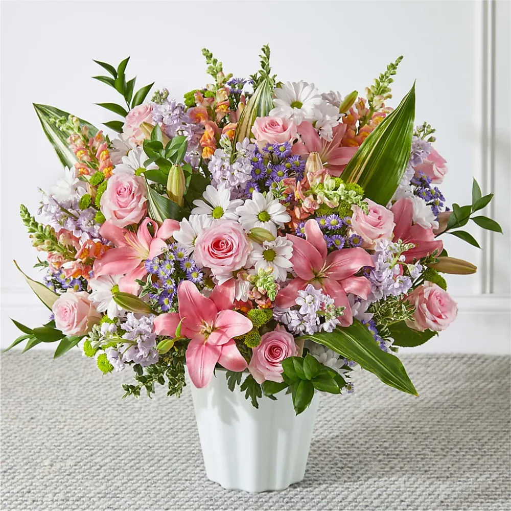 Cesta de suelo de abundante compasión Deux Gars Des Fleurs