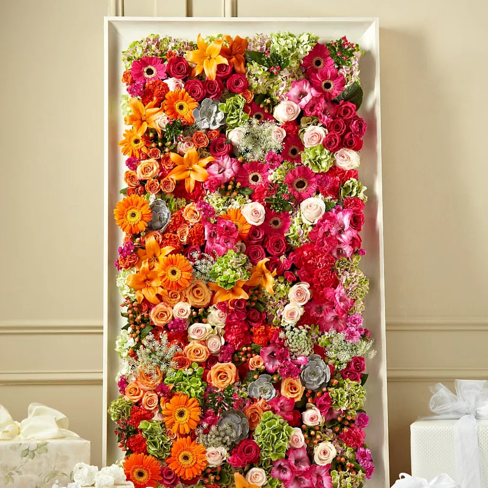 Pared con flores recién cortadas Deux Gars Des Fleurs