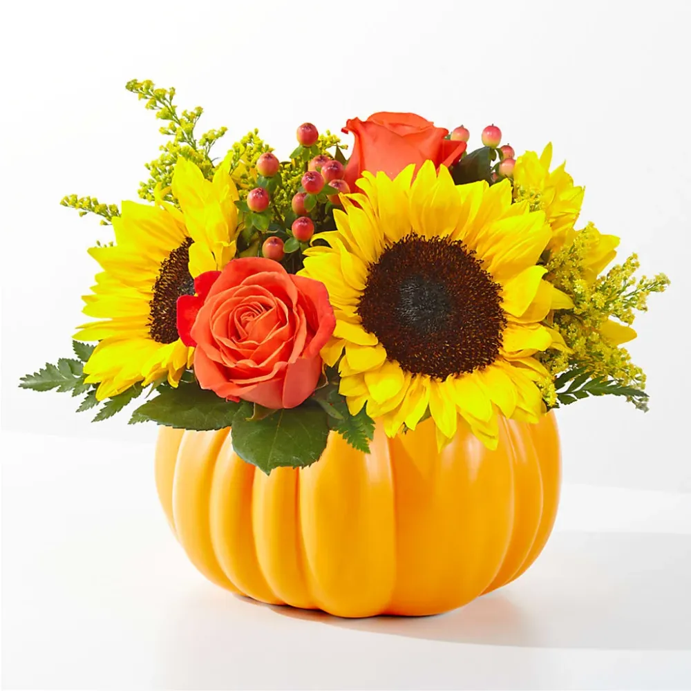 Ramo de calabazas de Pick Patch Deux Gars Des Fleurs