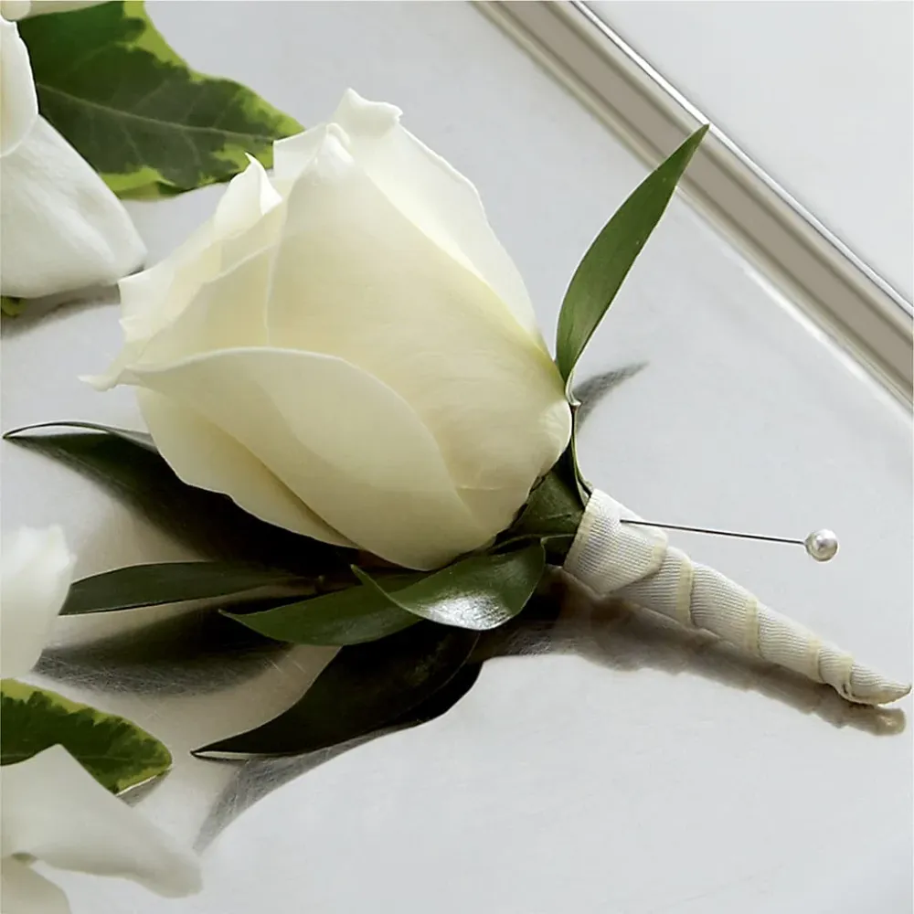 Ramo de rosa blanca Deux Gars Des Fleurs