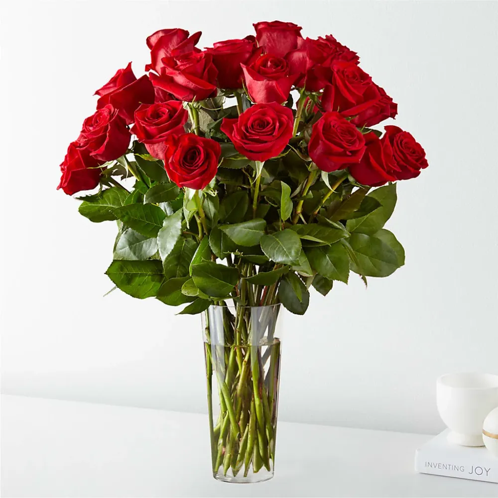 Ramo de rosas rojas de tallo largo Deux Gars Des Fleurs