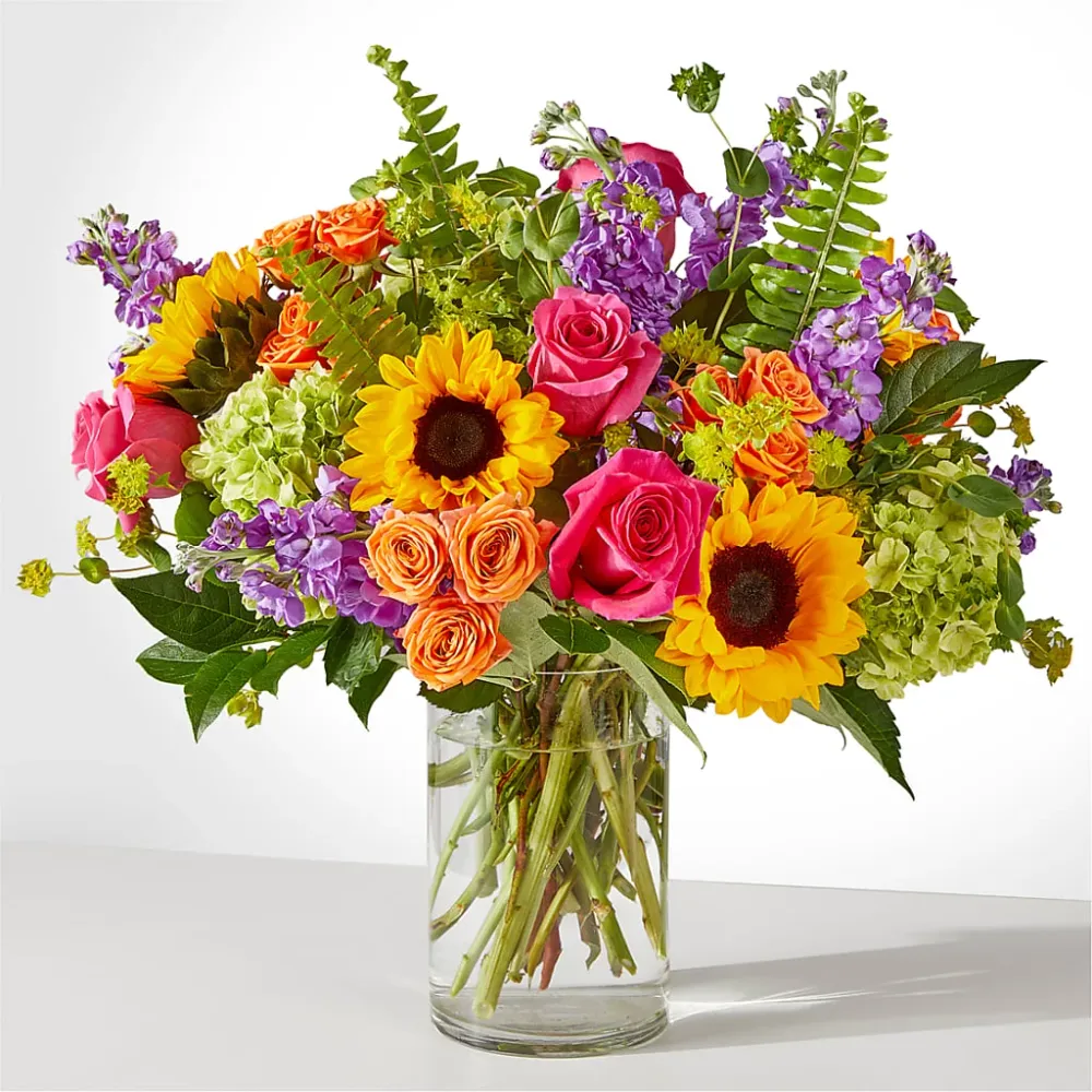 Ramo de vibrantes saludos Deux Gars Des Fleurs