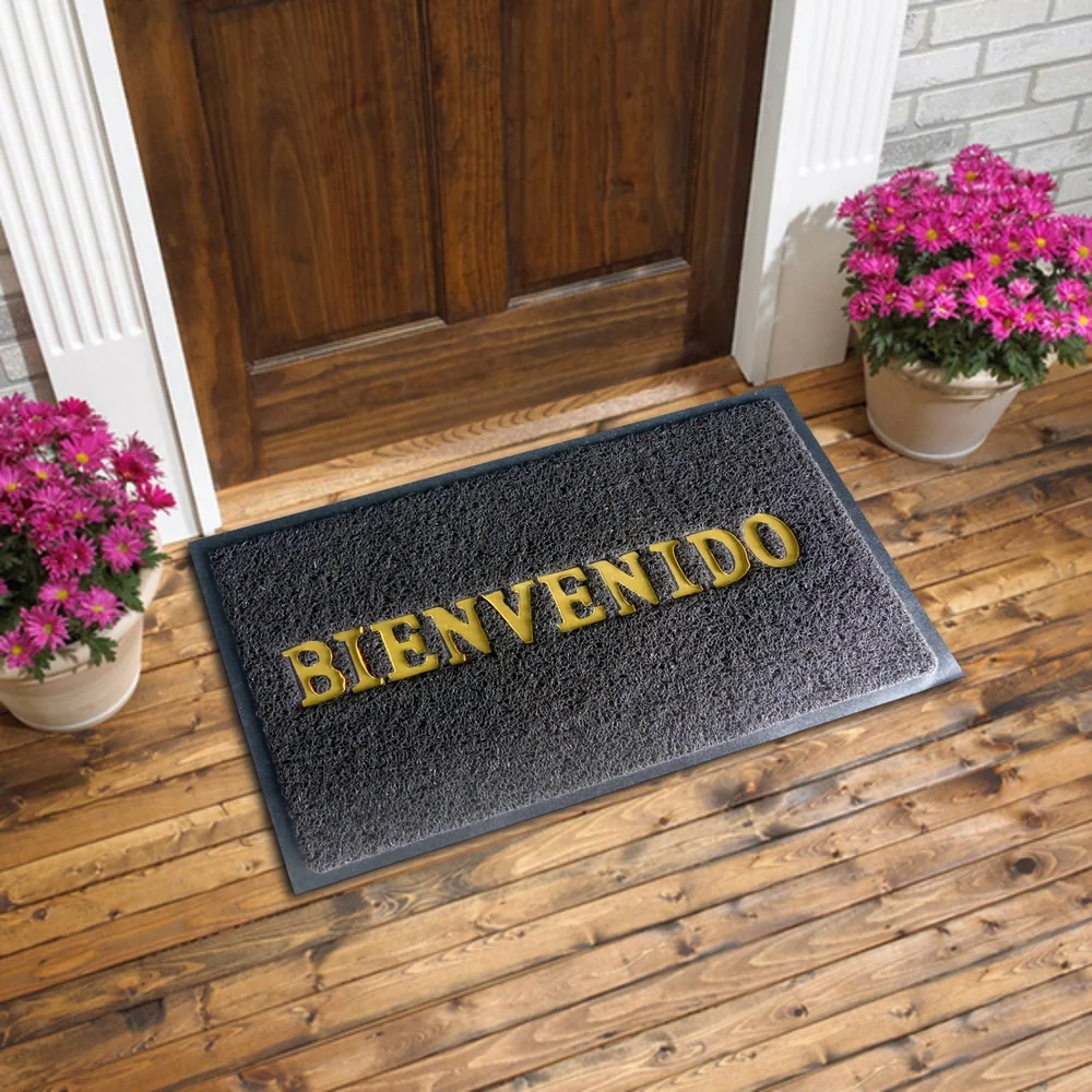 Tapete Fel Confortmat Bienvenido 38X58 Negro Setx4 Unidades DIB