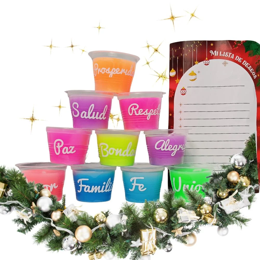 Velas Navideñas en Copa con Deseos x10 unid Diciembre