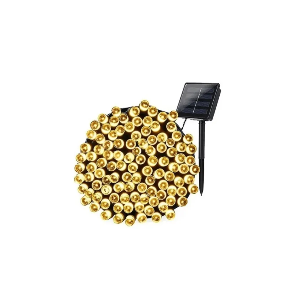 Guirnalda solar 100 ampolletas 10 metros luz cálida Distrito Led