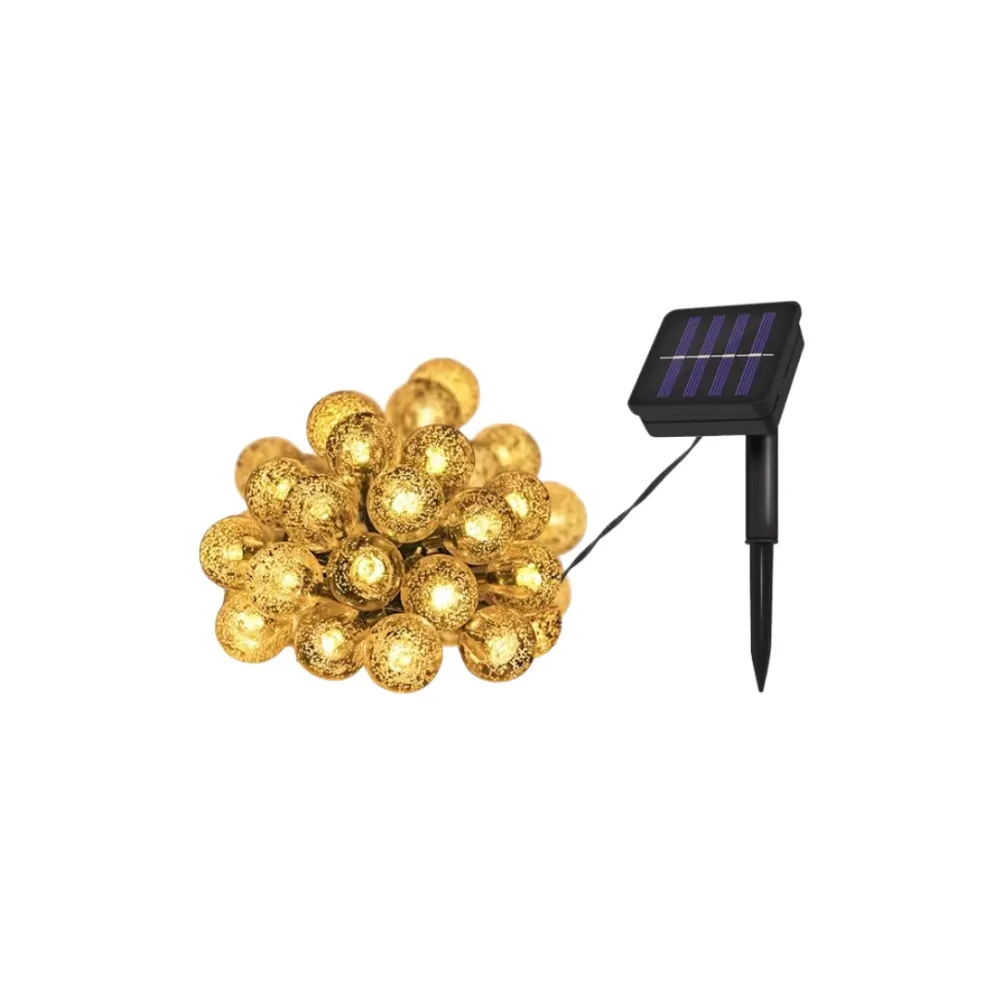 Guirnalda solar bolitas 5 metros luz cálida Distrito Led