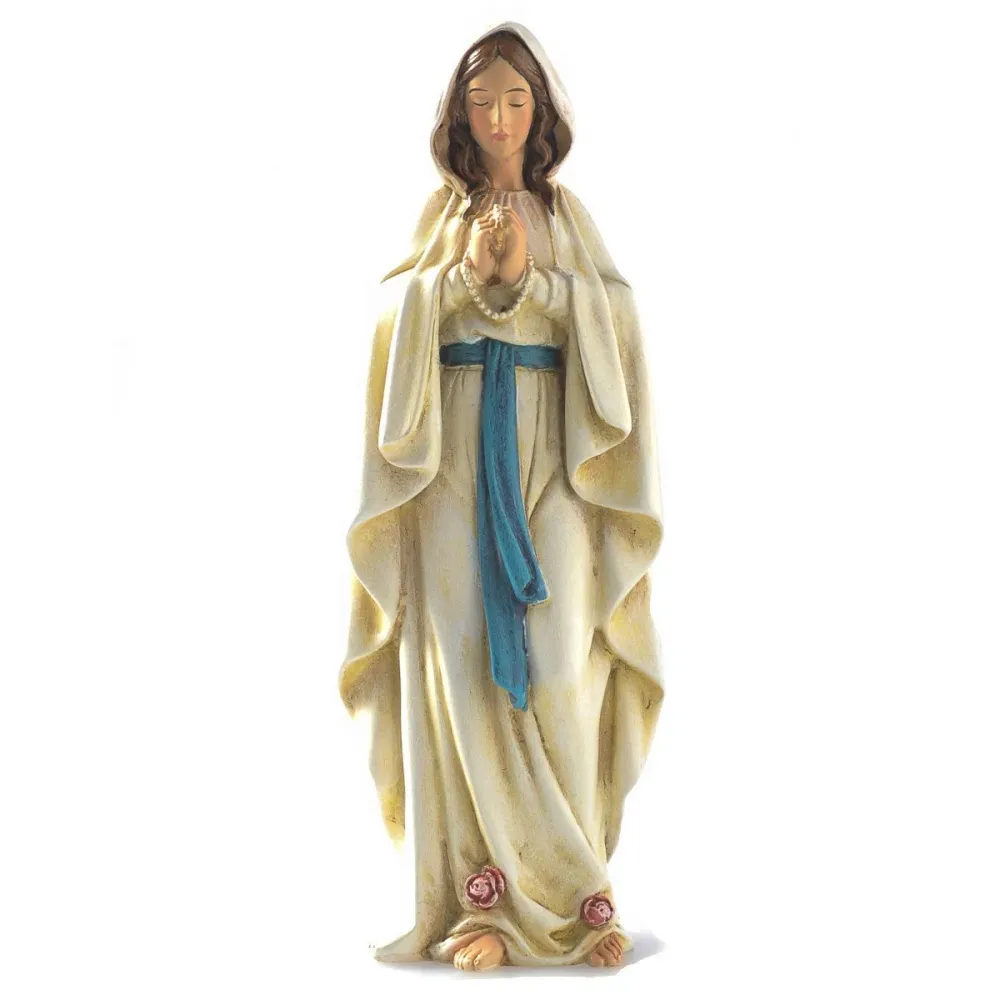 Estatua de madera de la Virgen de Lourdes Dolfi